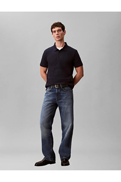 Calvin Klein Jeans SS Κλασικό Μονόγραμμο Πόλο Μαύρο