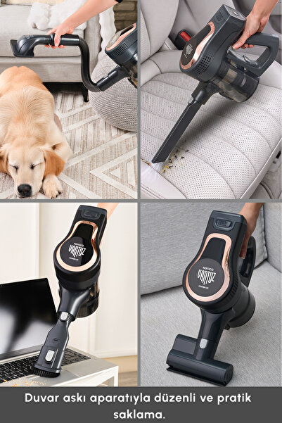 Karaca Power Up Pro Dik Süpürge Black Copper 350 W