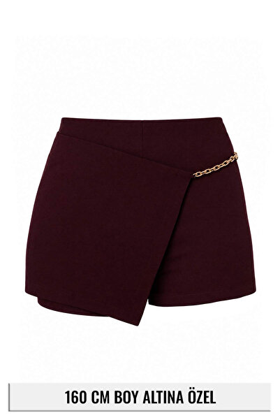 Trendyol Collection Petite Burgundy Short Skirt Twoaw27Et00091