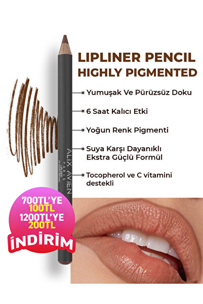 Alix Avien Uzun Süre Kalıcı Dağılma Yapmayan Nemlendirici Dudak Kalemi - Lipl...