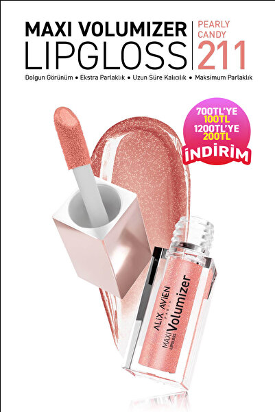 Alix Avien Maxivolumizer Lipgloss 211 - Pearly Candy - Kalıcı ve Nemlendirici...