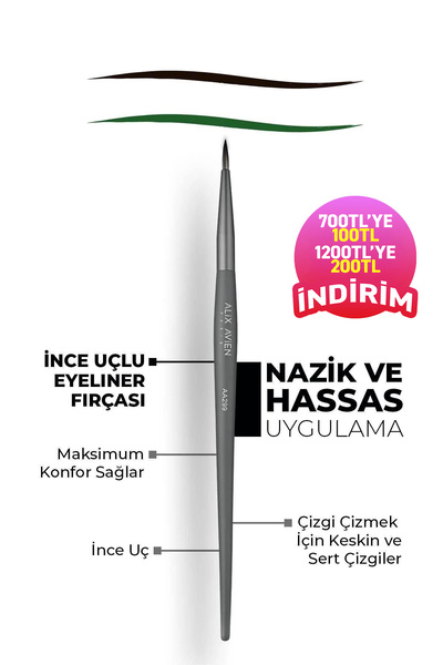 Alix Avien İnce Uçlu Eyeliner Fırçası - Eyeliner Brush AA299
