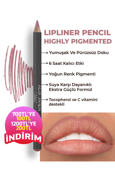 Alix Avien Uzun Süre Kalıcı Dağılma Yapmayan Nemlendirici Dudak Kalemi - Lipl...