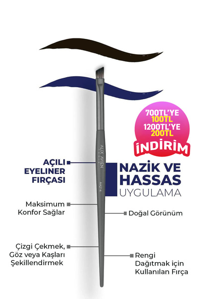 Alix Avien Açılı Eyeliner Fırçası - Small Angle Brush AA214