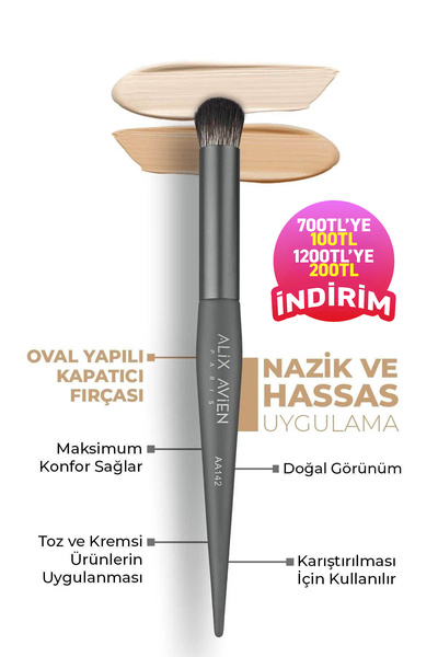 Alix Avien Oval Yapılı Kapatıcı Fırçası - Round Brush AA142