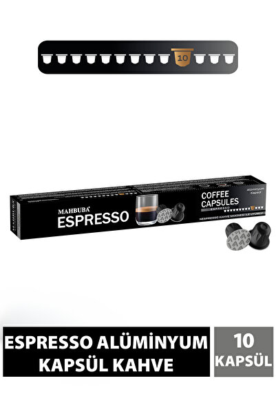 Mahbuba %100 Arabica Espresso Kapsül Kahve 10'lu (Nespresso Uyumlu Alüminyum)