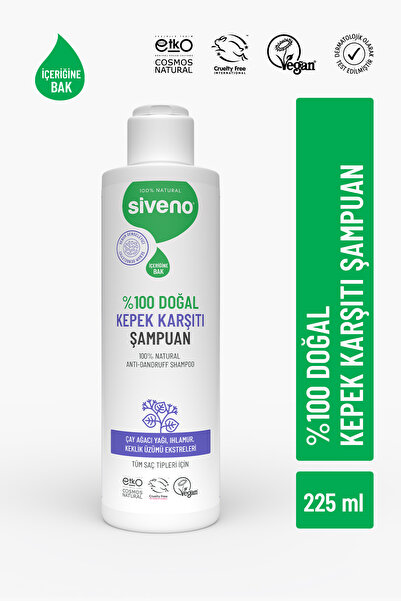Siveno %100 Doğal Kepeğe Karşı Etkili Şampuan Yağlı Saçlar İçin Çay Ağacı Özl...