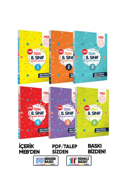 Karakutu Yayınları 2027 LGS 8.sınıf MEB Çalışma Soruları SORU Bankası 6lı Mod...
