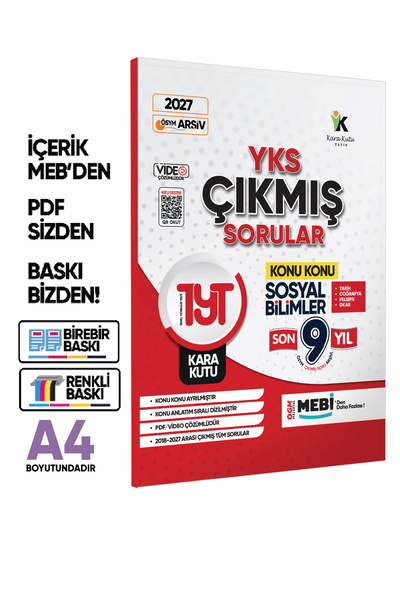 Karakutu Yayınları 2027 YKS-TYT Sosyal Bilimler Kara Kutu ÖSYM Çıkmış Soru Ko...