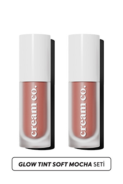 Cream Co. İkili Glow Tint Soft Mocha Seti Nude Allık Ruj Göz Farı Nemlendiric...