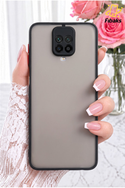 Fibaks Redmi Note 9 Pro/9S Kılıf Kamera Korumalı Mat Renkli Buzlu Hux Silikon