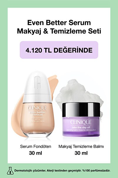 Clinique Even Better Serum Makyaj & Temizleme Seti | Alabaster Fondöten 30ml,...