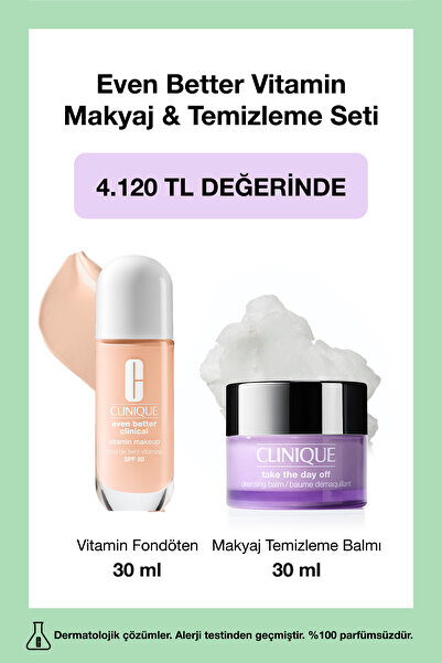 Clinique Even BetterVitamin Makyaj & Temizleme Seti | Alabaster Fondöten 30ml...
