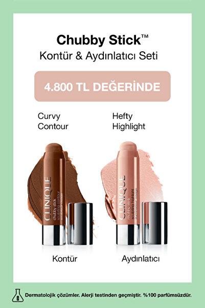 Clinique Chubby Stick™ Kontür & Aydınlatıcı Seti | Yağsız Krem Formül