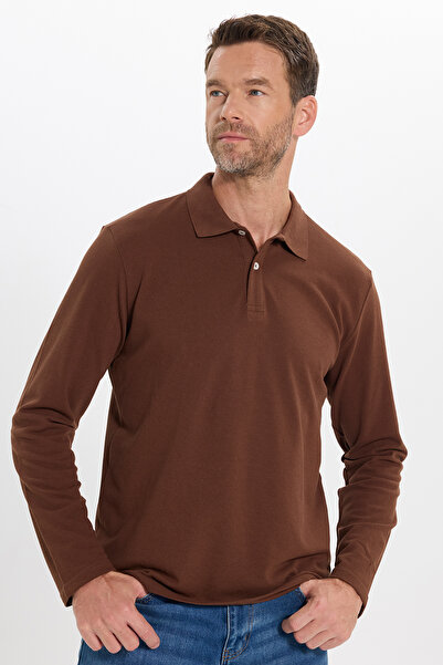 Tudors Men's Standard Fit Comfortable Cut Cotton Soft Textured Pique Long Sle...