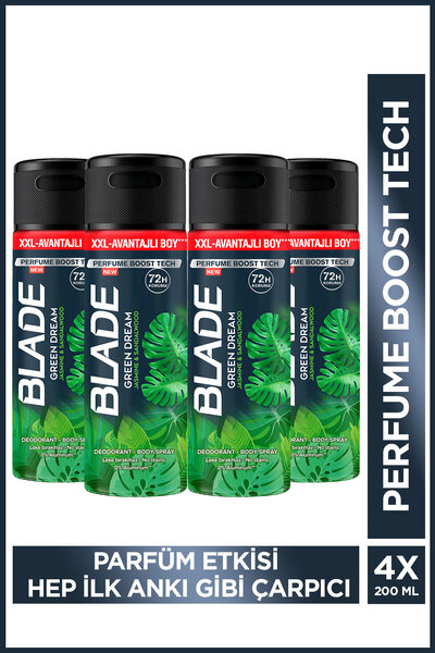 Blade Green Dream Erkek Alüminyumsuz Deodorant 4x200 Ml