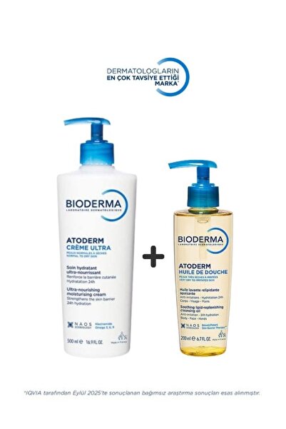 Bioderma - Atoderm Cream Ultra 500 ml Atoderm Shower Oil 200 ml