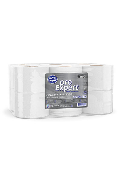 Mavi beyaz Mini Jumbo Tuvalet Kağıdı Çift Katlı 3,5 Kg. 12 Rulo