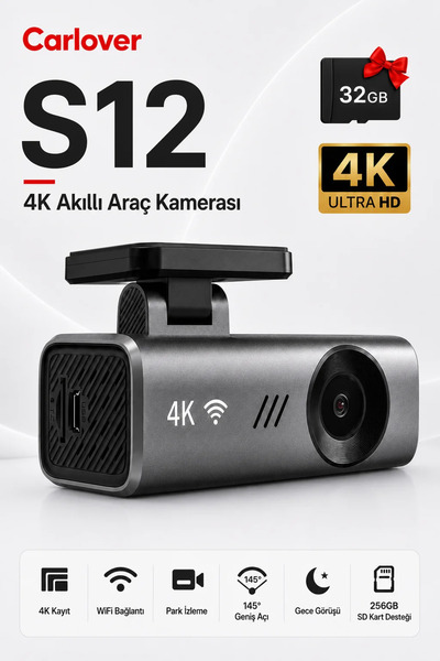 Carlover S12 4K Araç Kamerası