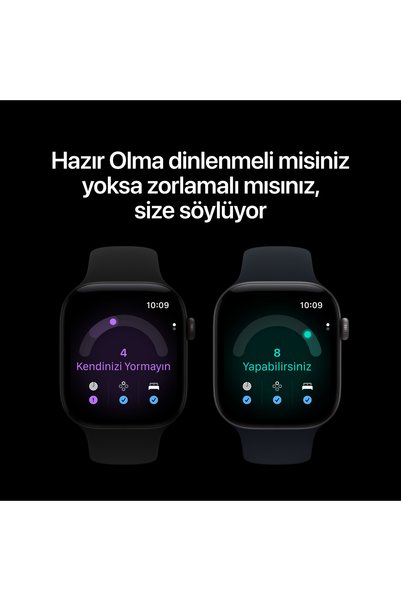 Apple Watch Series 12 GPS 46mm Siyah Alüminyum Kasa ve Siyah Spor Kordon - M/L