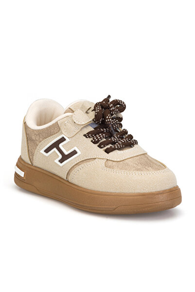 DARK SEER Kids Ds Opera Beige Tan Children's Sneaker Daily Sports Lace-Up Shoes