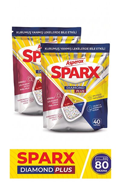 ASPEROX Sparx Diamond Plus Dishwasher Tablets 40 Pieces - 2 Packs