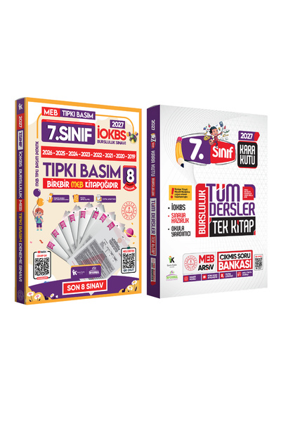 Karakutu Yayınları 2027 7.Sınıf İOKBS PAKET 8li Tıpkı Basım/Tüm Dersler Tek K...