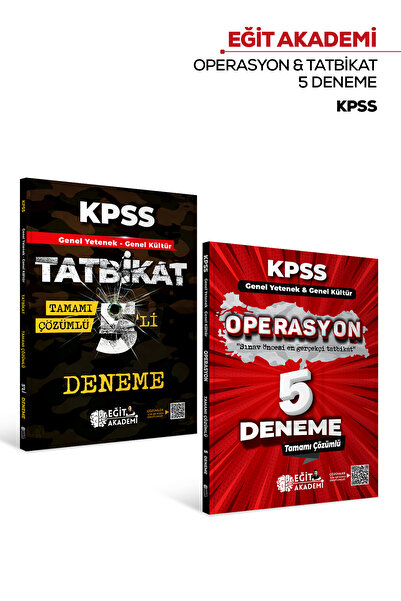 Eğit Akademi Kpss Genel Yetenek Genel Kültür Tatbikat & Operasyon Tamamı Çözü...