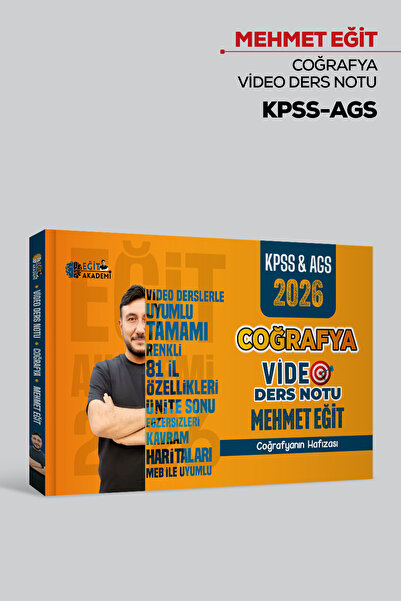 Eğit Akademi 2026 Mehmet Eğit Meb-ags Kpss Coğrafya Video Ders Notları