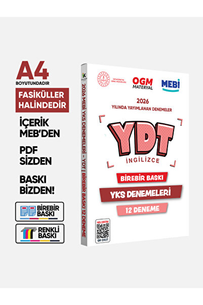 Karakutu Yayınları 2026 YKS-YDT İNGİLİZCE MEBİ OGM Güncel Seri Online Deneme ...