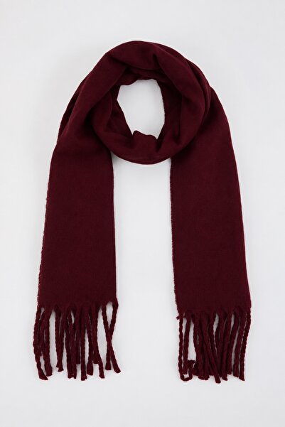 TRENDYOL SHOES Burgundy Knitted Women's Scarf Twoaw26At00010