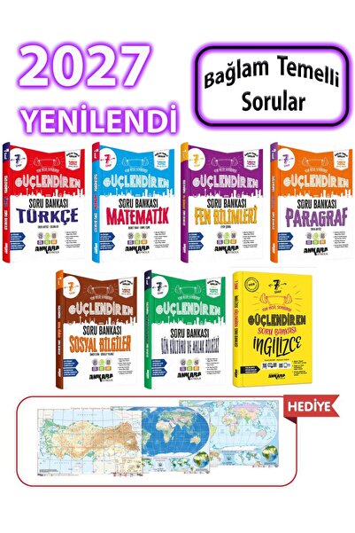 Ankara Yayıncılık 7 Sınıf Tüm Dersler Güçlendiren Soru Bankası Seti 7 Kitap 2...