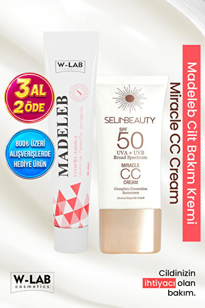 W-Lab Cosmetics Madeleb Krem 40 ml Ve  Selin Beauty Cc Krem 50 ml Set