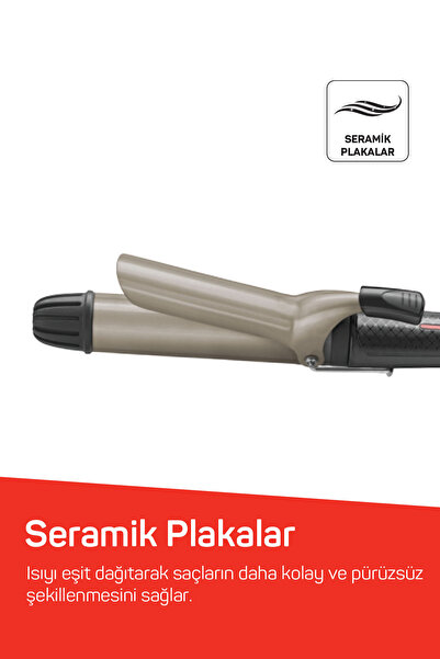 Arzum AR5028 Lisa XL Saç Maşası Seramik Plaka 32mm, 160-200° C, Siyah