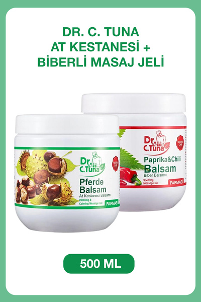 Farmasi Biberli Masaj Jeli 500 Ml+at Kestanesi Masaj Jeli 500 Ml