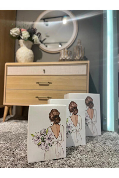 CREARTHOME Gelin Bohçası -Gelin-Çeyiz Kutusu- Hediye Seti-Hediye Kutusu 3'lü ...