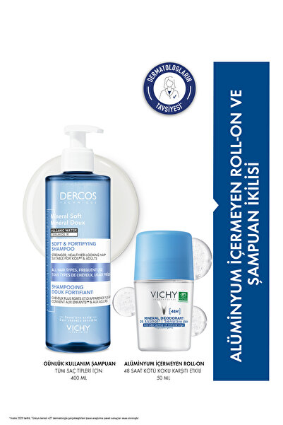 Vichy Mineral Saç ve Vücut Bakım Seti: Mineral Soft Şampuan 400ml &Alüminyüm ...