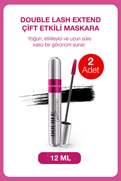 Farmasi Double Lash Extend Çift Etkili Hacim & Lifting Etkili Maskara | Siyah...