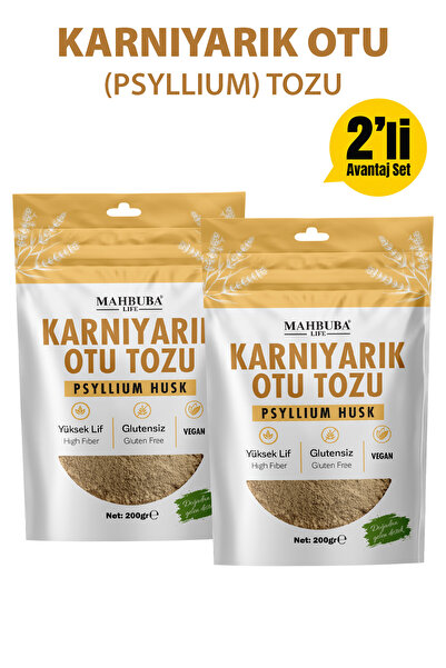 Mahbuba Karnıyarık Otu Tozu (Psyllium Husk) 2x200gr – Yüksek Lif