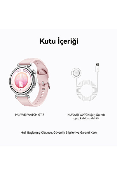 Huawei Watch GT 7 41 mm Akıllı Saat - Pembe, 14 Güne Varan Pil Ömrü,iOS ve Android Uyumlu