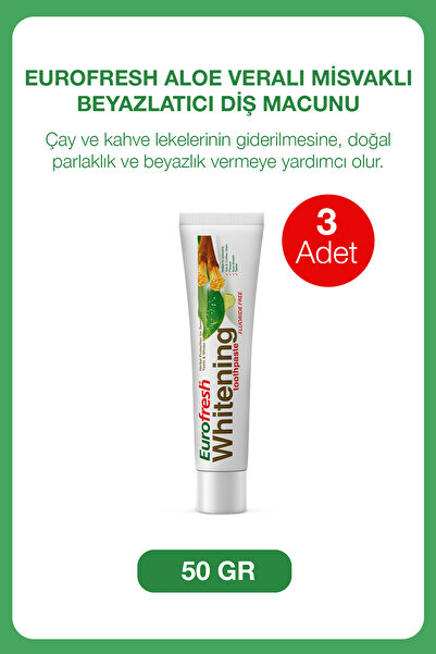Farmasi Eurofresh Misvaklı Beyazlatıcı Diş Macunu-50gr 3 Adet