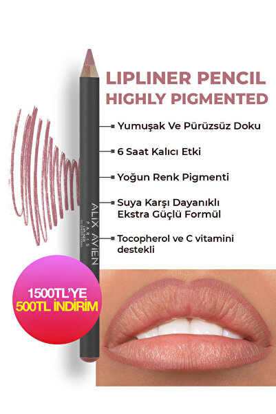 Alix Avien Uzun Süre Kalıcı Dağılma Yapmayan Nemlendirici Dudak Kalemi - Lipl...
