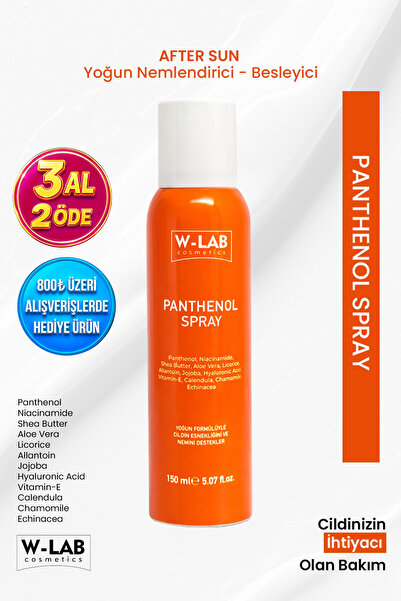 W-Lab Cosmetics Panthenol Sprey 150 Ml After Sun -Güneş Sonrası Yoğun Nemlend...
