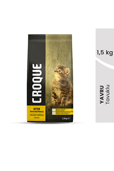 Croque Yavru Kuru Kedi Maması (Kitten) Tavuk Etli 1,5KG (3012)