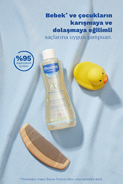 Mustela Papatya Özlü Göz Yakmayan Kolay Tarama Bebek ve Çocuk Şampuanı 500ml