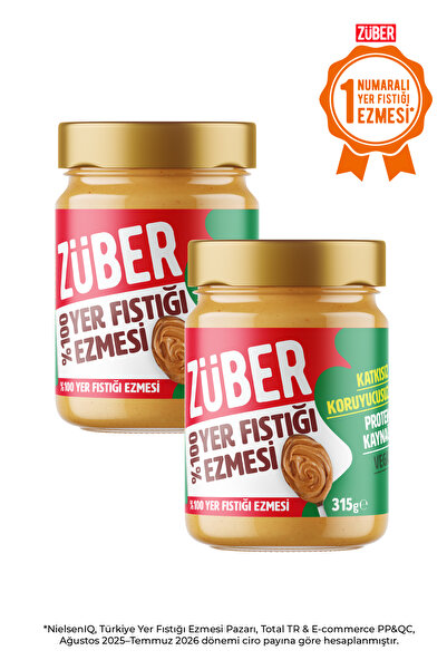 Züber %100 Yer Fıstığı Ezmesi 315G X 2 Adet