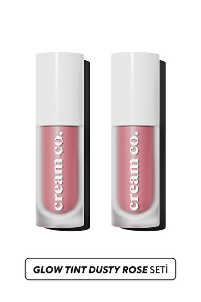 Cream Co. İkili Glow Tint Dusty Rose Seti Gülkurusu Allık Ruj Göz Farı Nemlen...