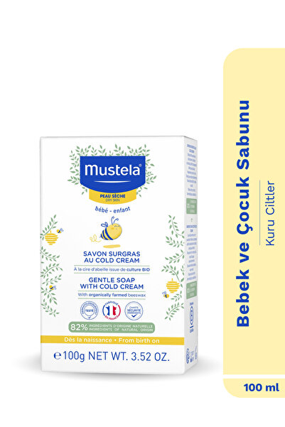 Mustela Cold Cream İçeren Besleyici Sabun El Vücut Bebek Çocuk 100gr