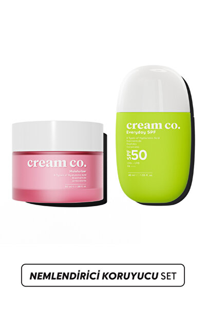 Cream Co. Nemlendirici Güneş Koruyucu İkili | Aydınlatıcı Leke Karşıtı | Mois...