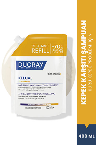 Ducray Kelual Squanorm Kuru Saçlar için Kepek Karşıtı Şampuan Refill 400 ml